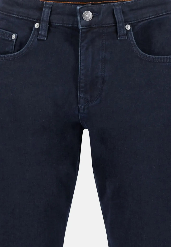 fynch-hatton-Stretch Denim Straight Leg Jeans Blue Black