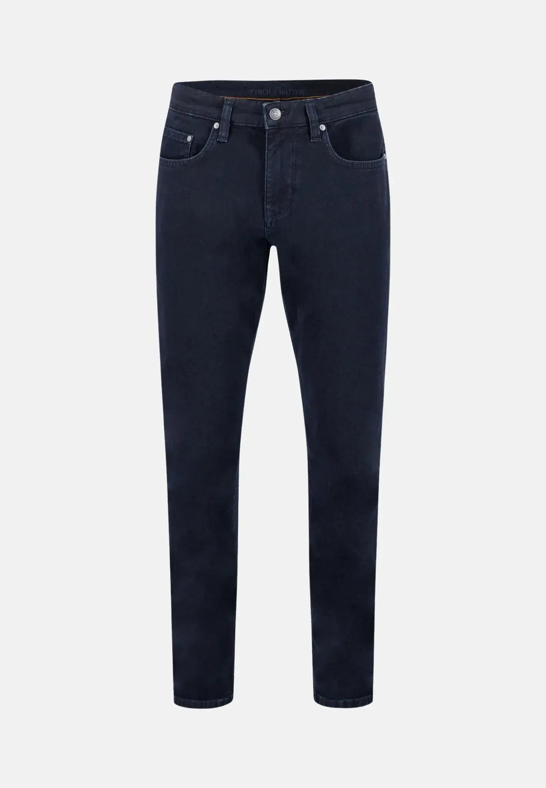 fynch-hatton-Stretch Denim Straight Leg Jeans Blue Black