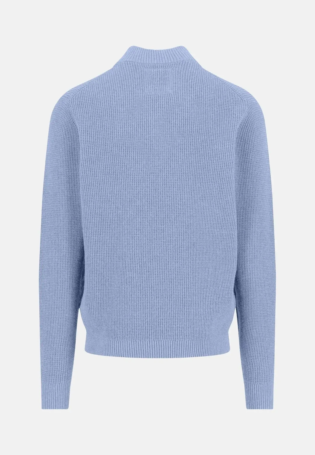 fynch-hatton-Structured Cotton 1/4 Zip Knit New Breeze