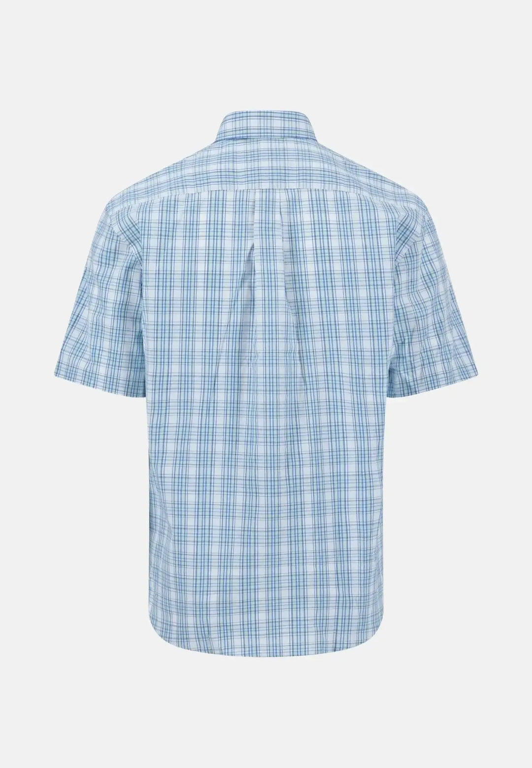 fynch-hatton-Summer Check Short Sleeved Shirt Minty Green