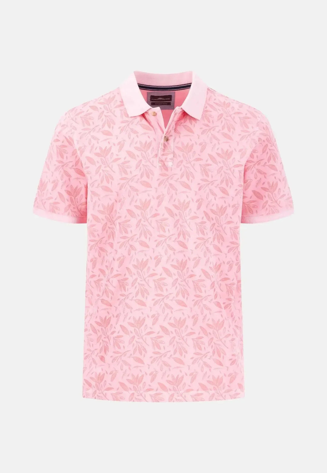 fynch-hatton-Sunfaded Floral Polo Shirt Peony