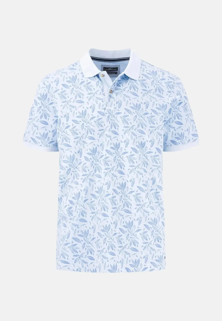 fynch-hatton-Sunfaded Floral Polo Shirt Summer Breeze