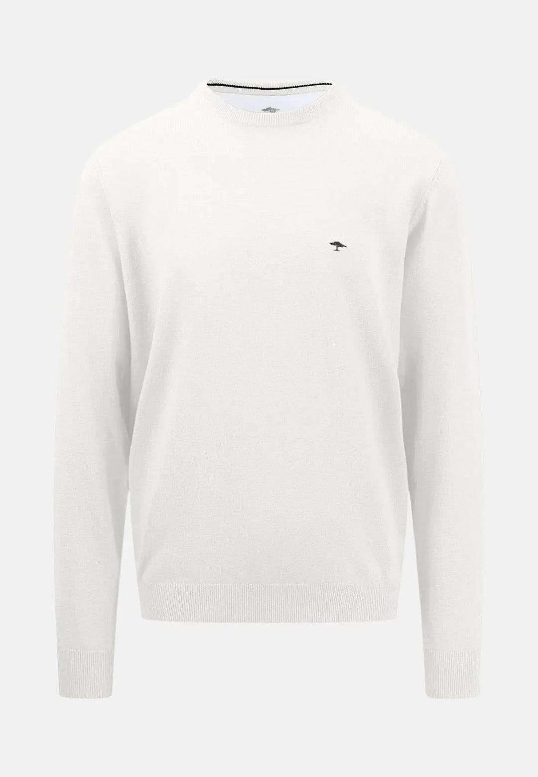 fynch-hatton-Superfine Cotton Crewneck Knit New Off White