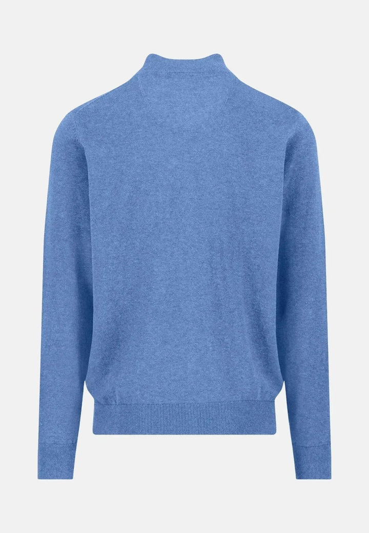 fynch-hatton-Superfine Stand-Up Cardigan Crystal Blue