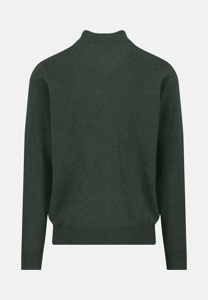 fynch-hatton-Superfine Stand-Up Cardigan Dark Ivy