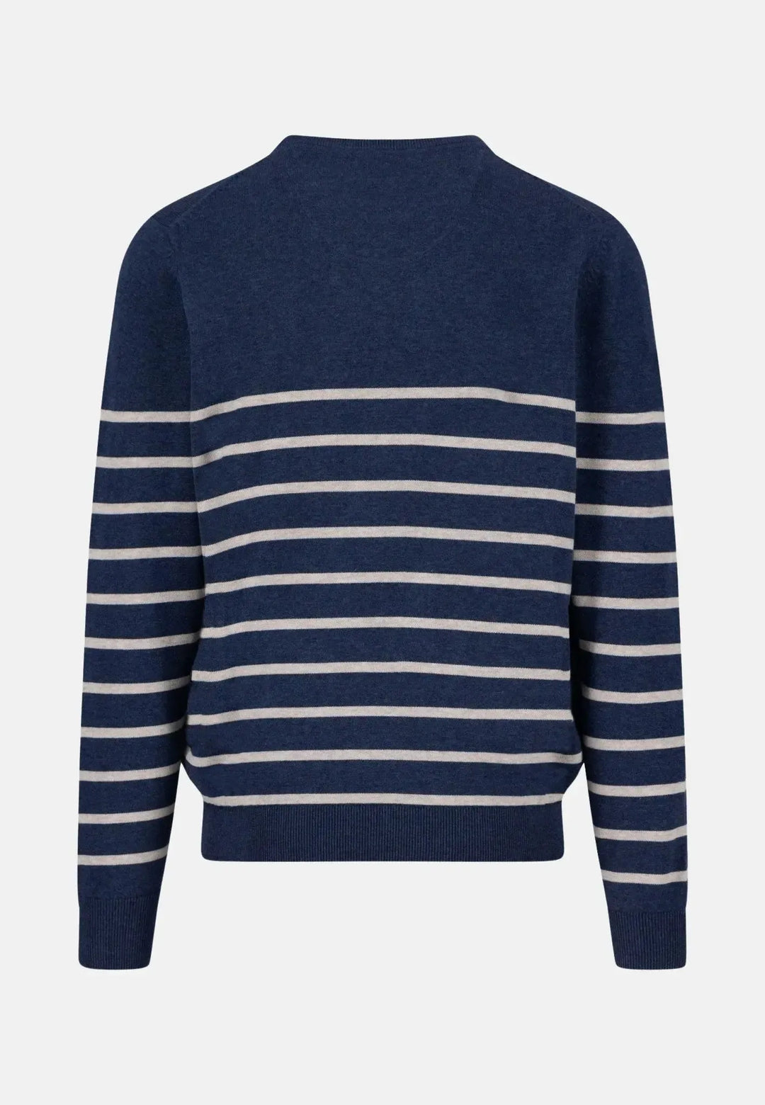 fynch-hatton-Superfine Striped Cotton Crewneck Knit Night
