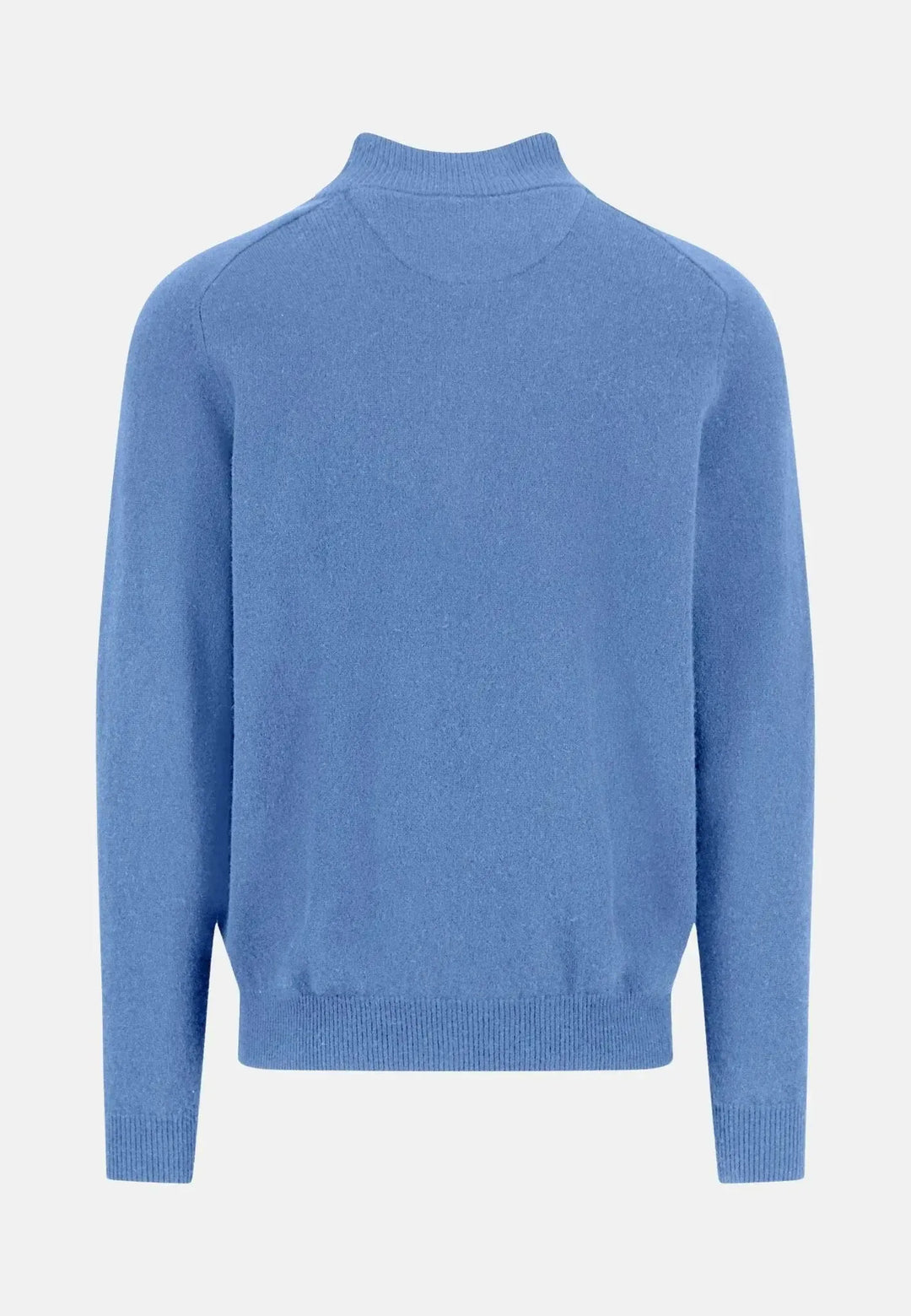 fynch-hatton-Supersoft Lambswool 1/4 Zip Knit Crystal Blue