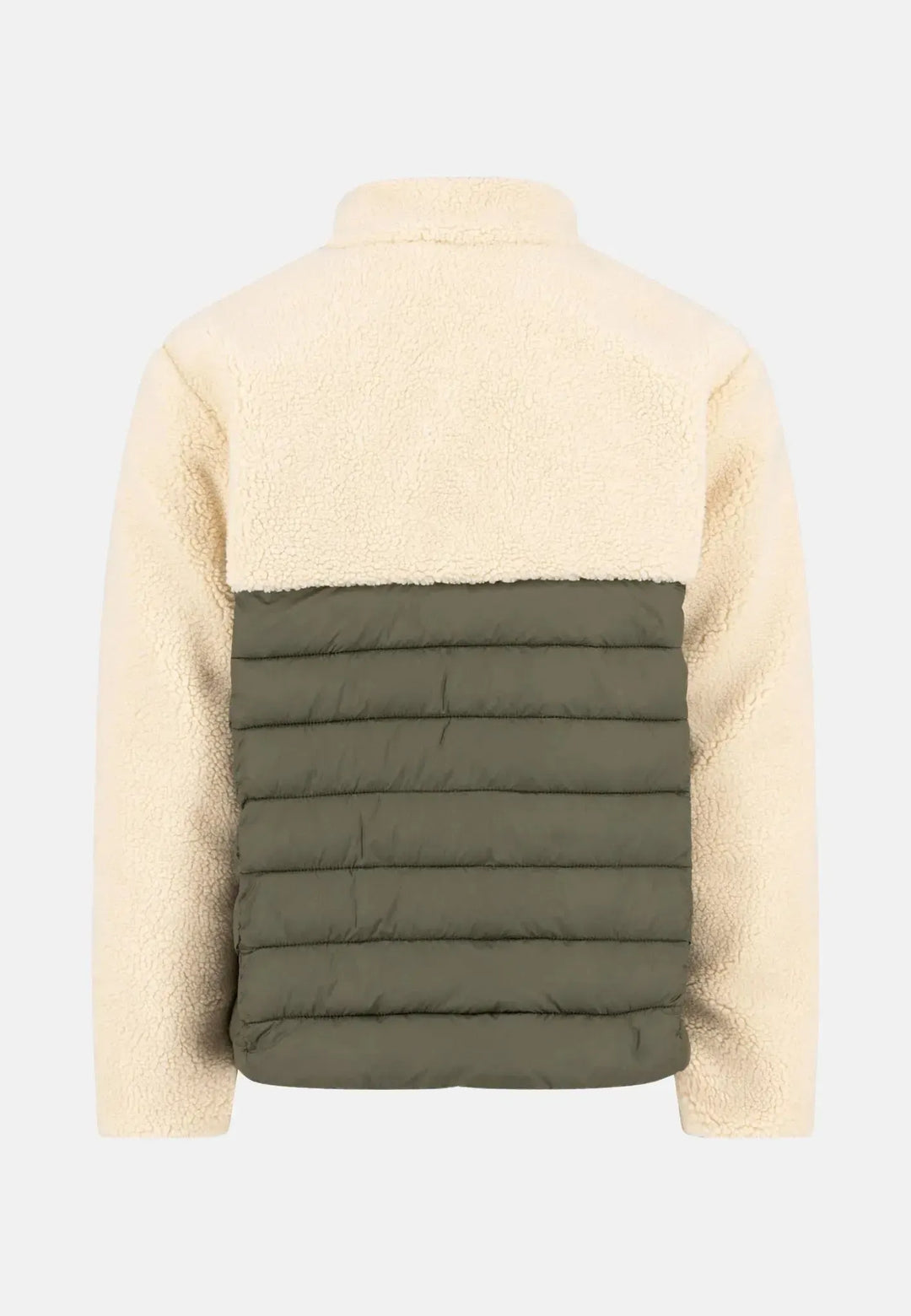fynch-hatton-Teddy Fleece Puffer Hybrid Jacket Dusty Forest