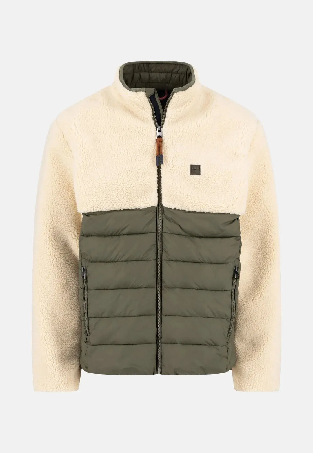 fynch-hatton-Teddy Fleece Puffer Hybrid Jacket Dusty Forest