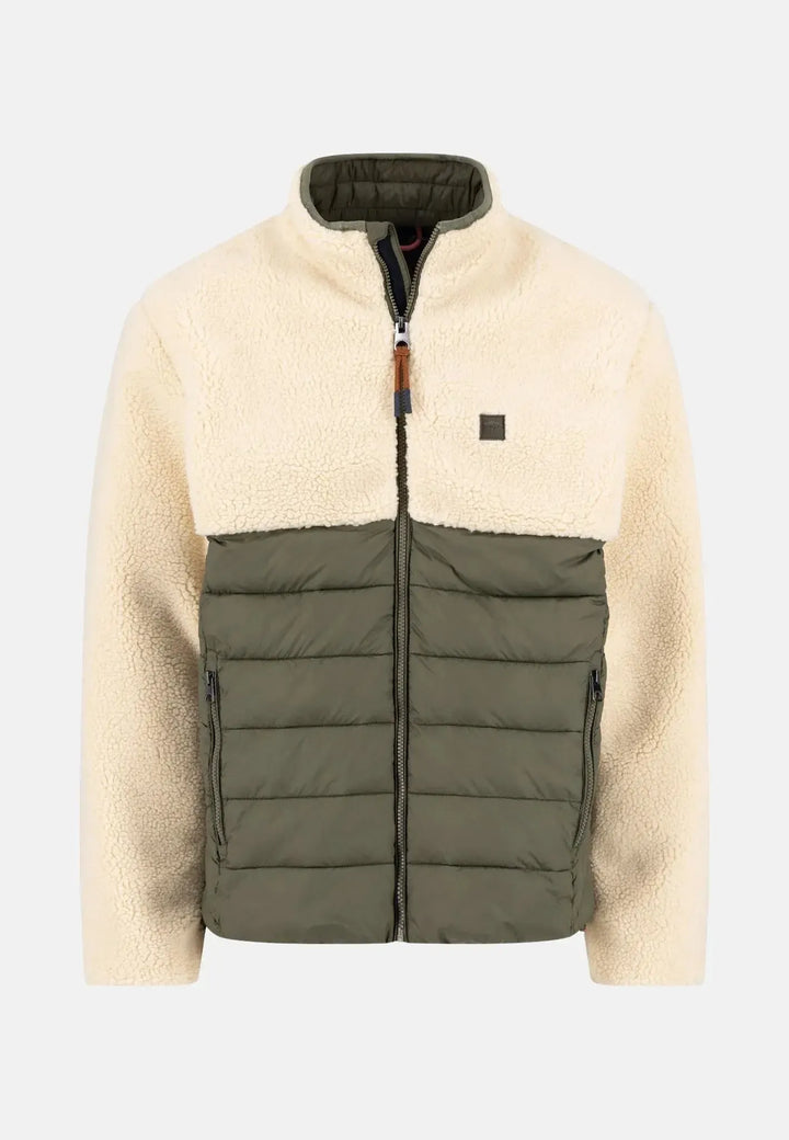 fynch-hatton-Teddy Fleece Puffer Hybrid Jacket Dusty Forest