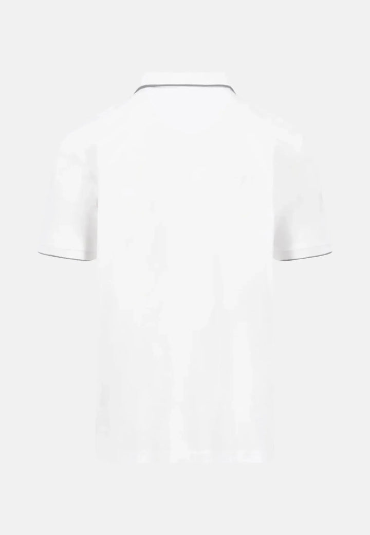 fynch-hatton-Tipped Cotton Polo Shirt White