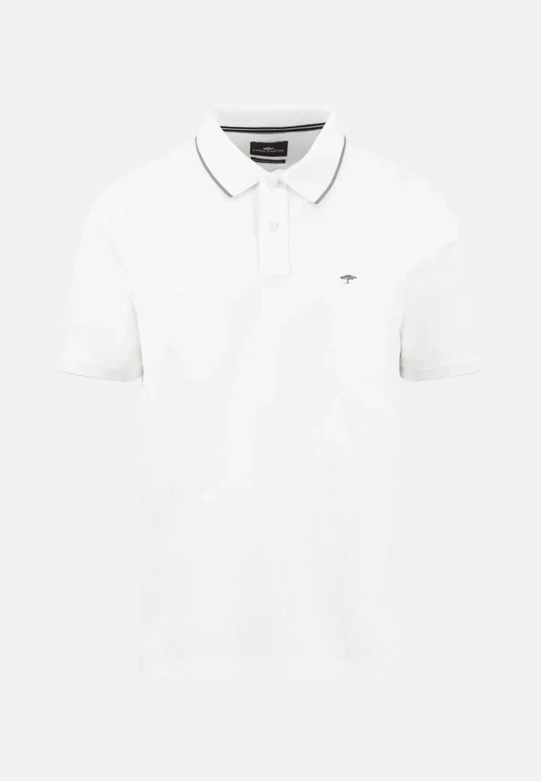 fynch-hatton-Tipped Cotton Polo Shirt White