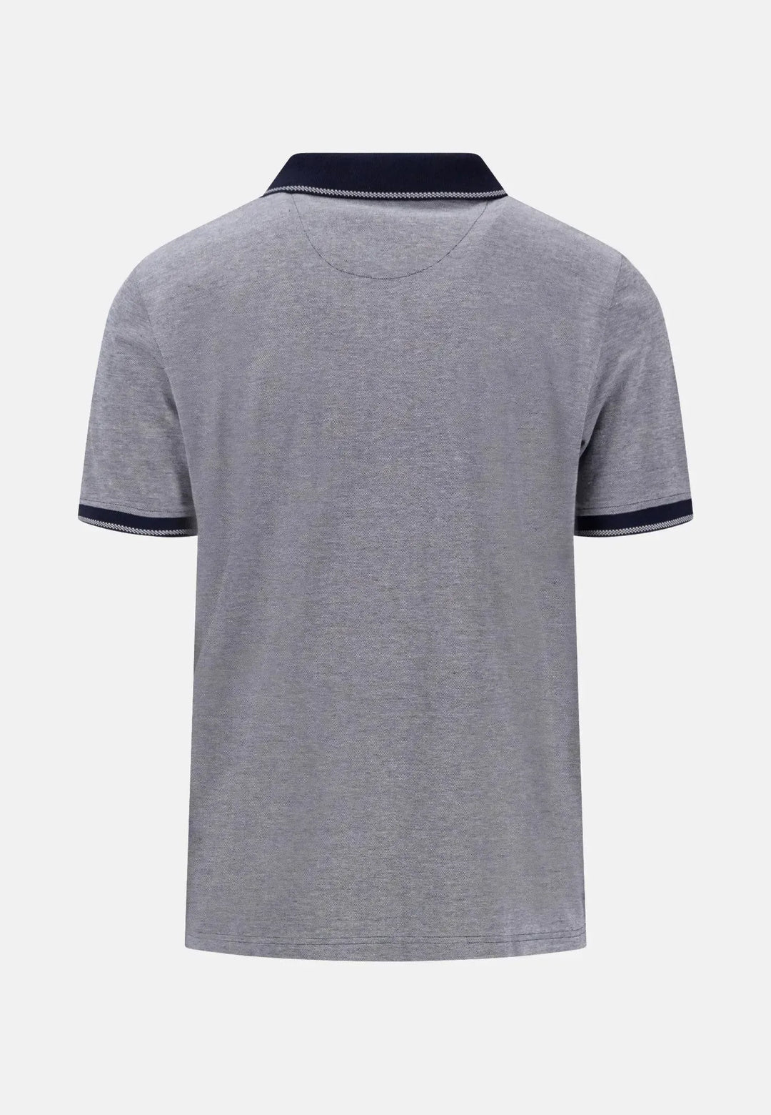 fynch-hatton-Two Tone Pique Polo Shirt Navy