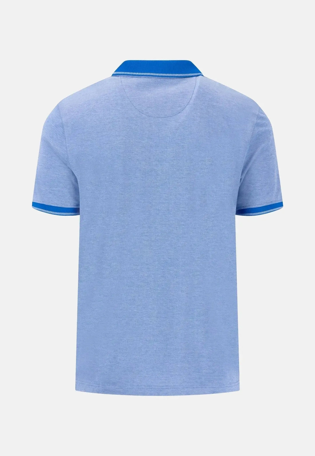 fynch-hatton-Two Tone Pique Polo Shirt Strong Blue