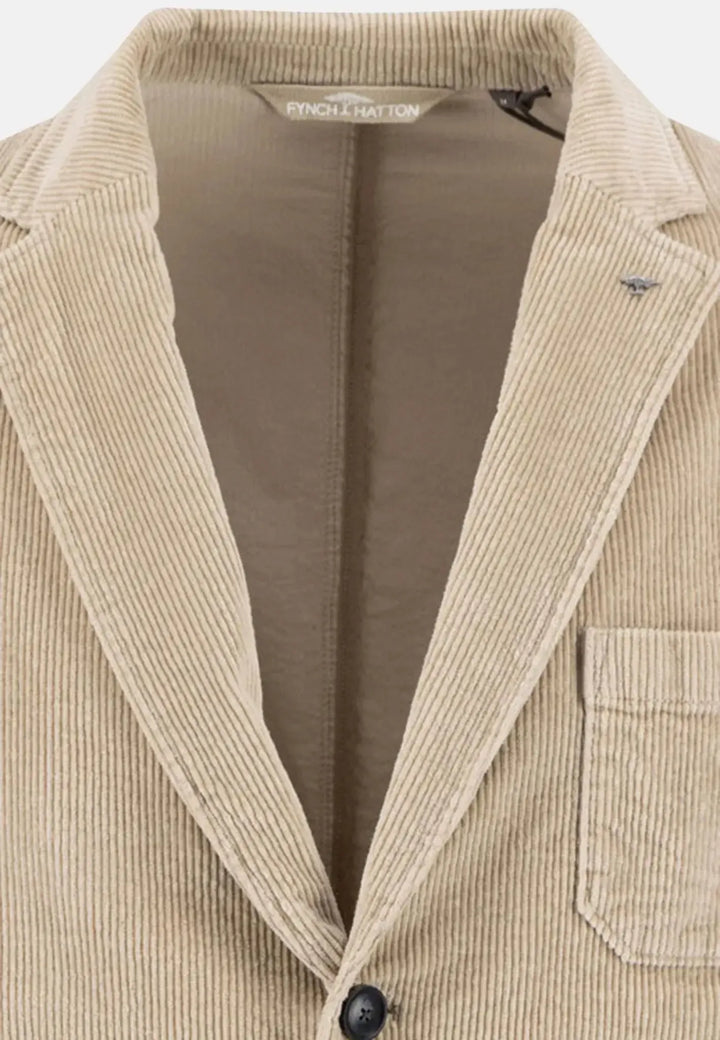 fynch-hatton-Unstructured Corduroy Blazer Beige