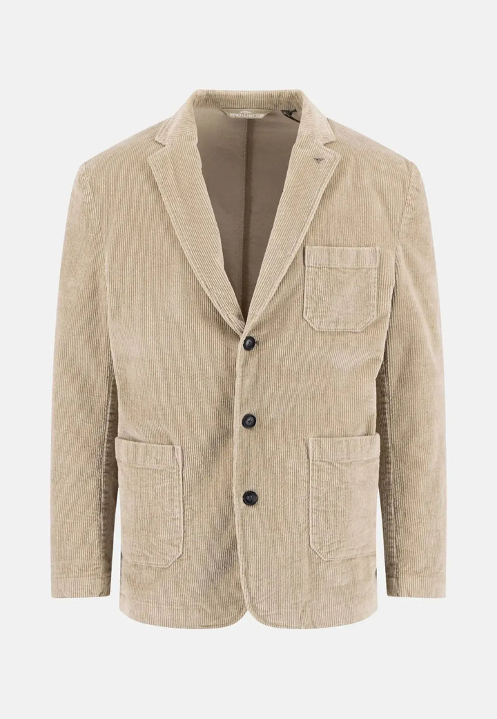 fynch-hatton-Unstructured Corduroy Blazer Beige