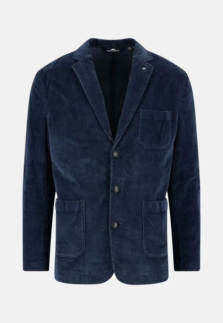 fynch-hatton-Unstructured Corduroy Blazer Dark Navy