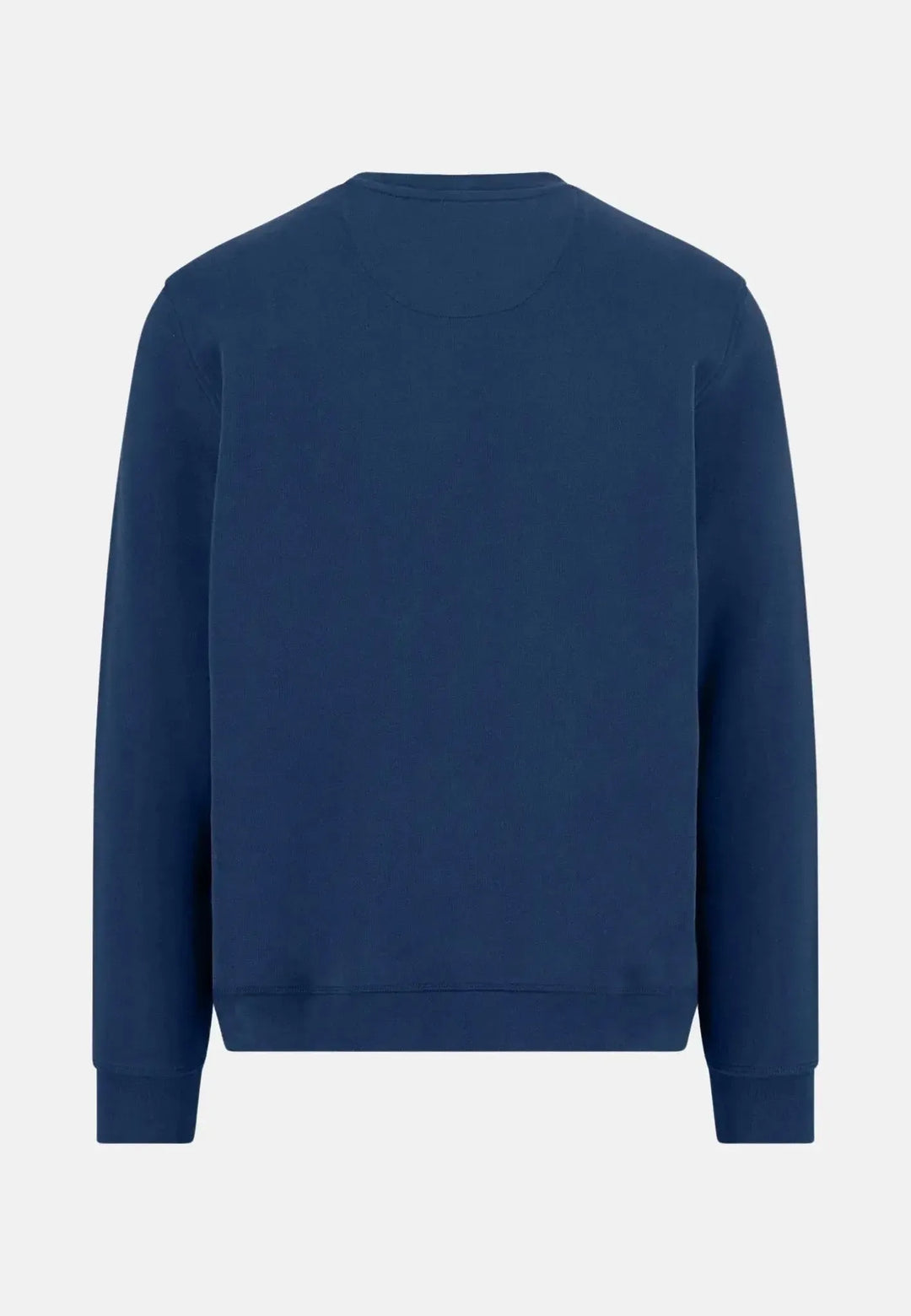 fynch-hatton-Washed Cotton Crewneck Sweatshirt Midnight