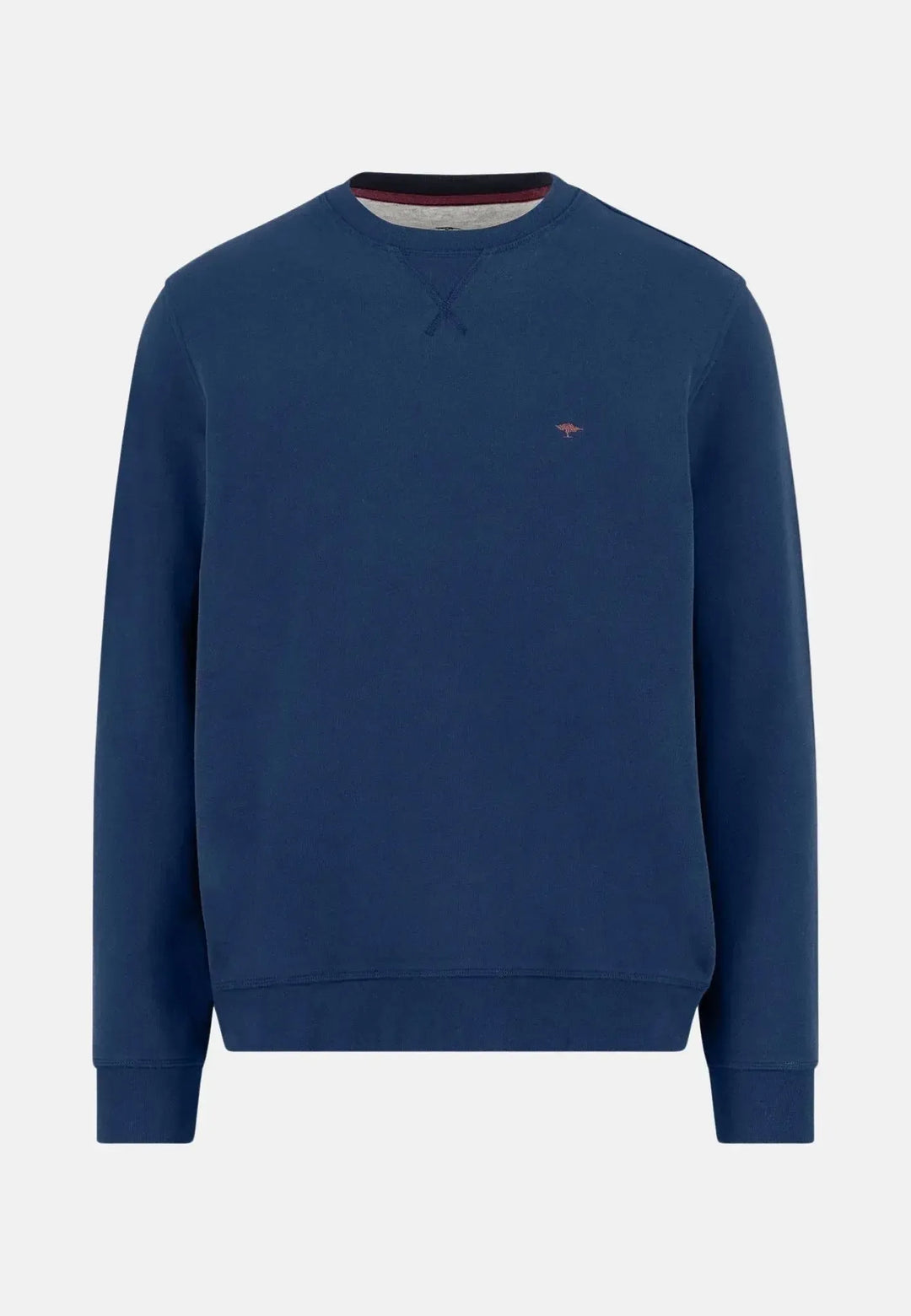 fynch-hatton-Washed Cotton Crewneck Sweatshirt Midnight