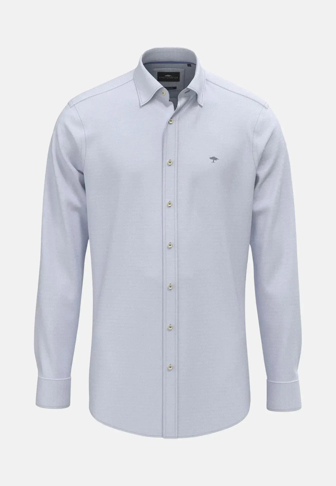 fynch-hatton-Washed Oxford Kent Collar Shirt Crystal Blue