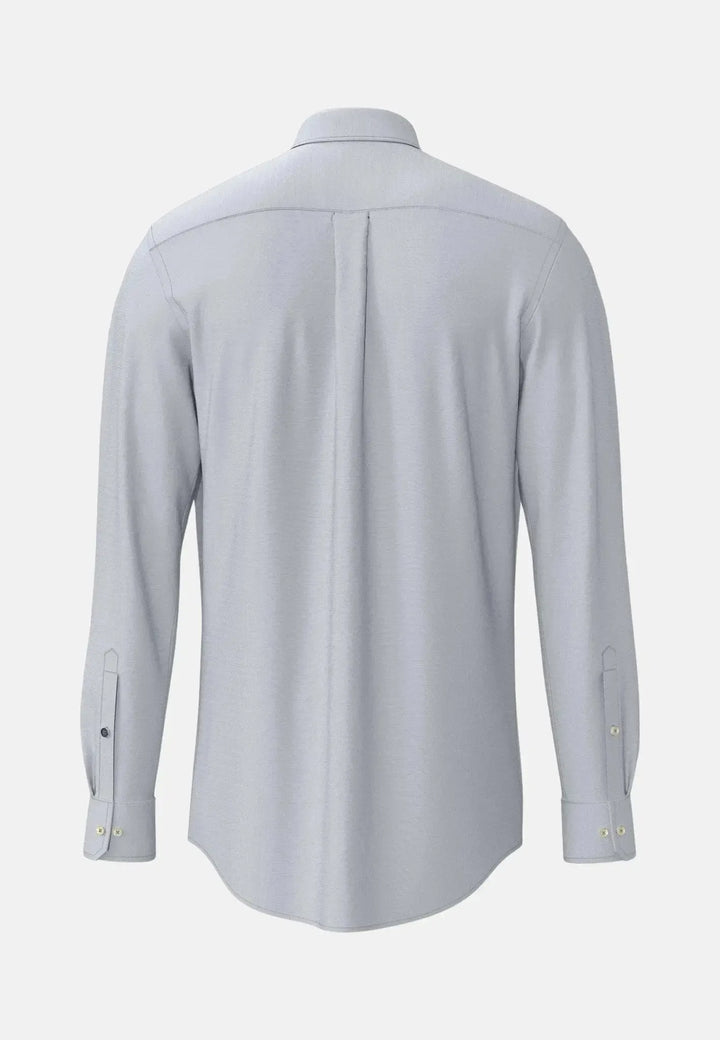 fynch-hatton-Washed Oxford Kent Collar Shirt Misty Blue