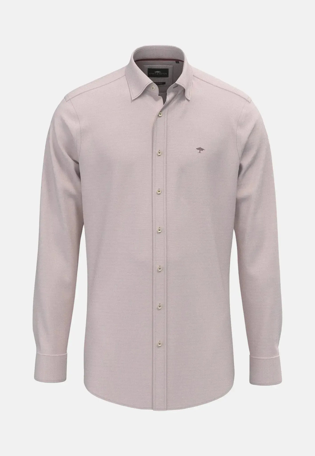 fynch-hatton-Washed Oxford Kent Collar Shirt Peach