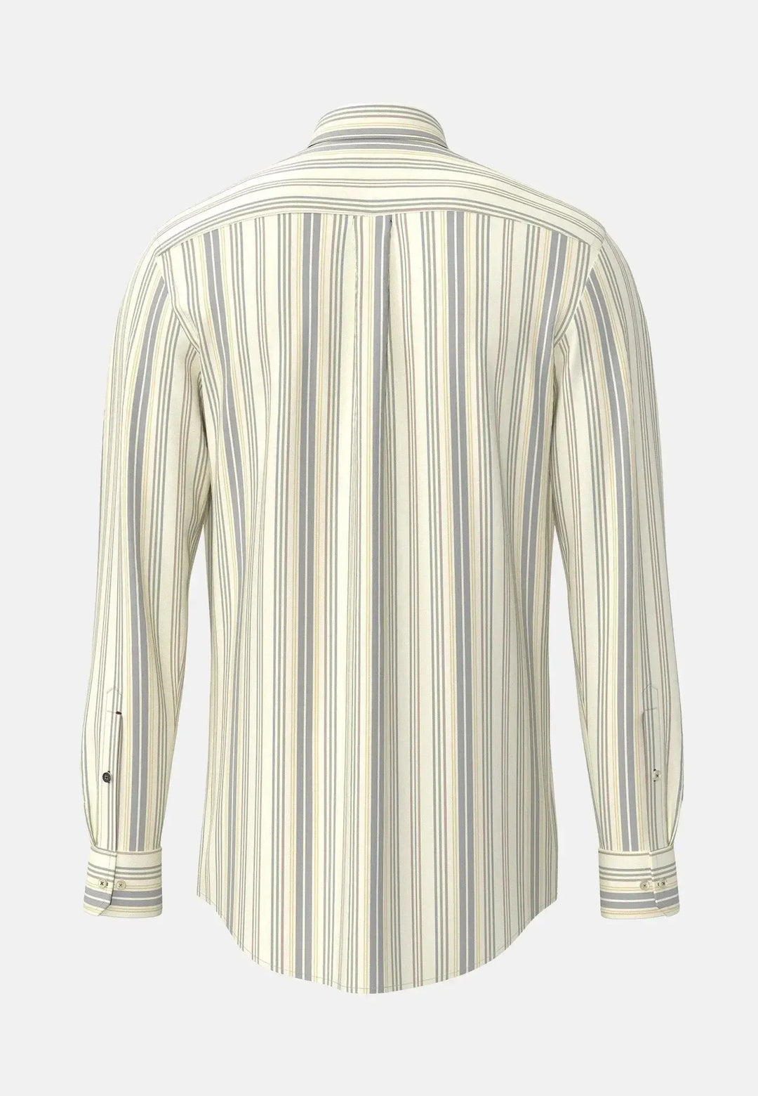 fynch-hatton-Washed Oxford Stripe Button Down Shirt Deep Merlot