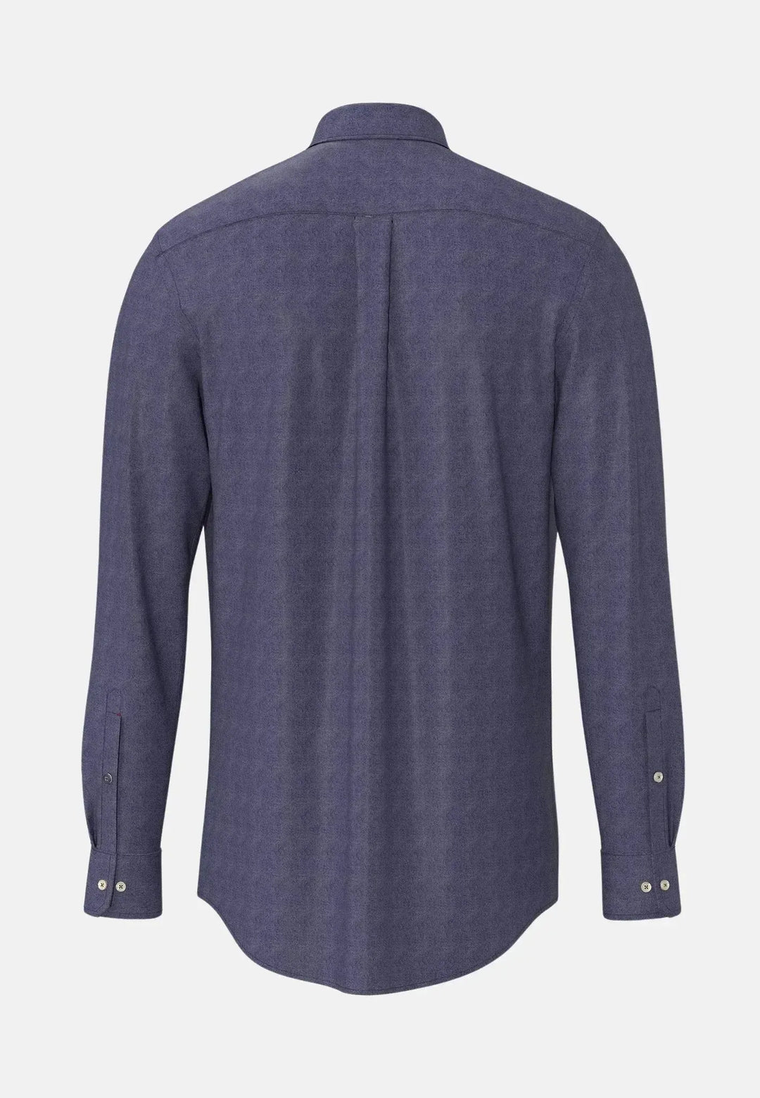 fynch-hatton-Woven Pattern Kent Collar Denim Shirt Navy