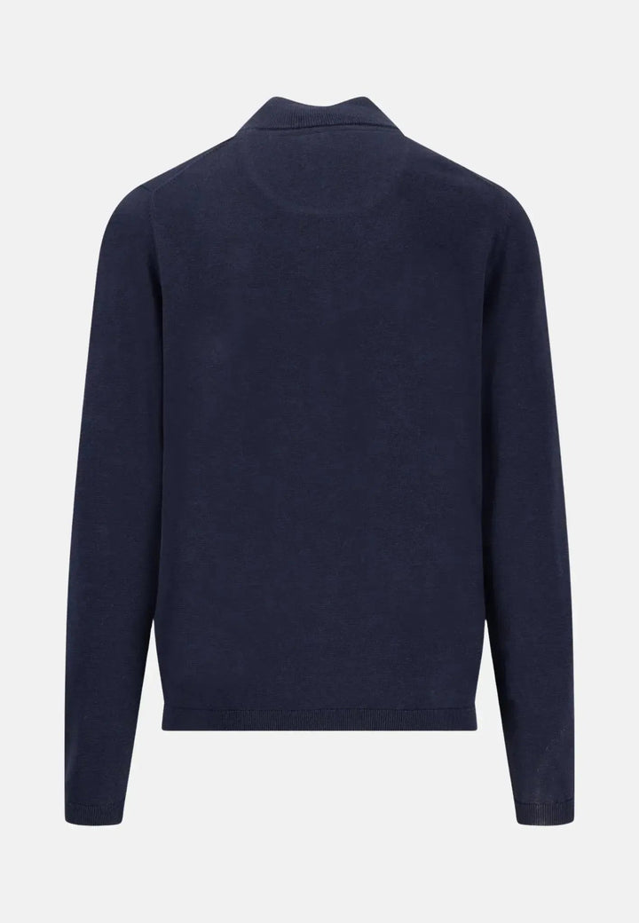 Fynch - Hatton Air Cotton 1/4 Zip Knit Navy 1502316-690-S
