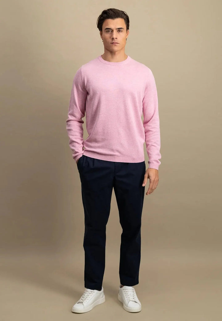 Fynch - Hatton Air Cotton Crewneck Knit Peony 1502314-461-S