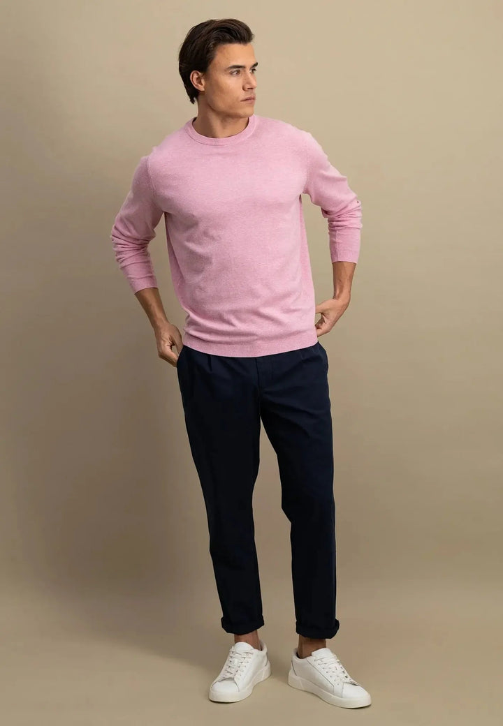Fynch - Hatton Air Cotton Crewneck Knit Peony 1502314-461-S