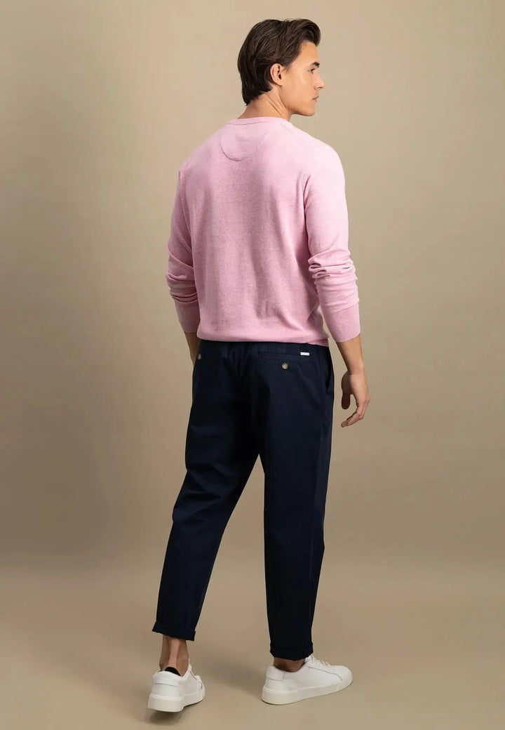Fynch - Hatton Air Cotton Crewneck Knit Peony 1502314-461-S