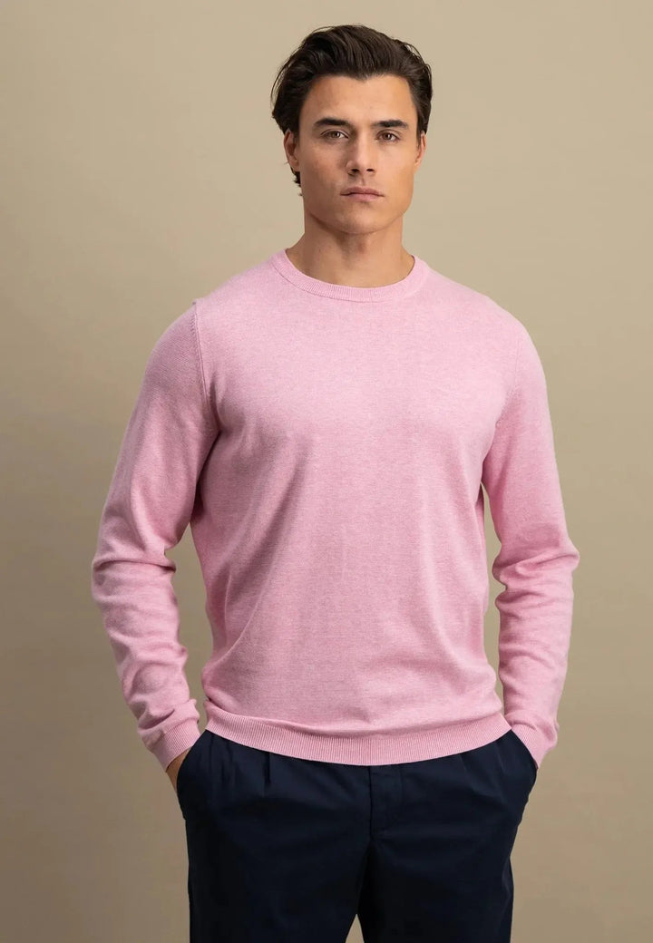 Fynch - Hatton Air Cotton Crewneck Knit Peony 1502314-461-S