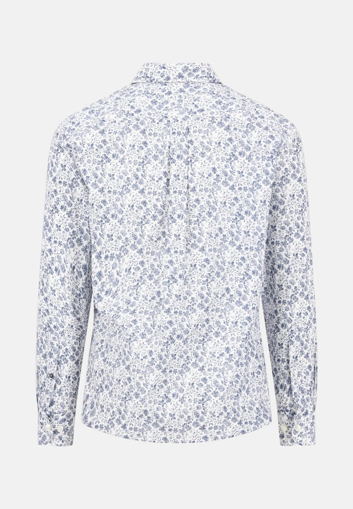 Fynch - Hatton All - Over Floral Print Button Down Shirt Horizon - 16036110-655-M - fynch - hatton.co.uk