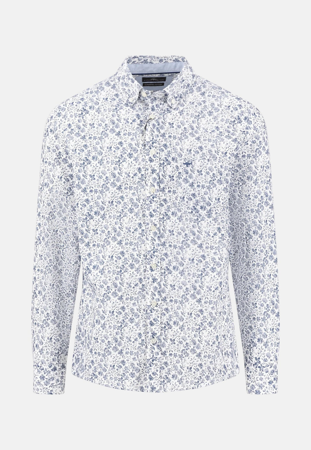 Fynch - Hatton All - Over Floral Print Button Down Shirt Horizon - 16036110-655-M - fynch - hatton.co.uk
