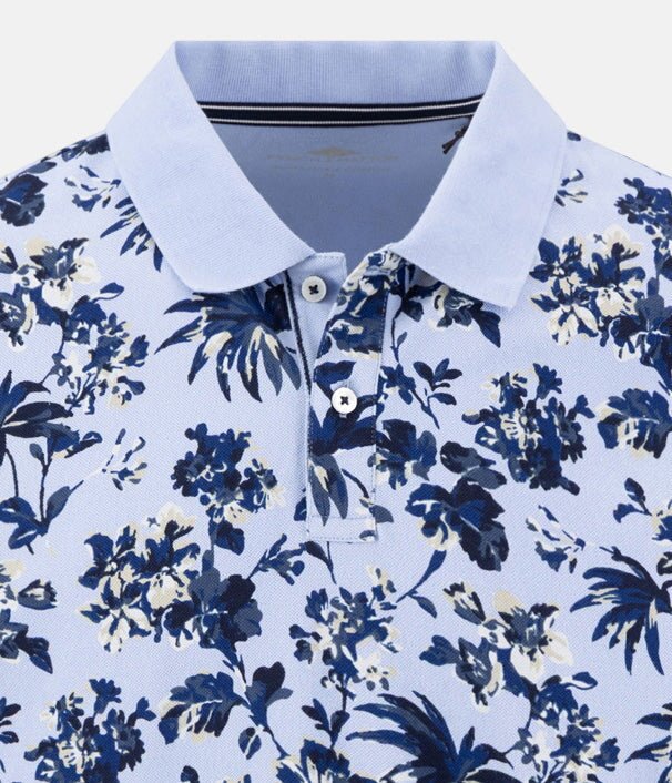 Fynch - Hatton All Over Print Floral Polo Shirt New Breeze - 16031308-653-M - fynch - hatton.co.uk