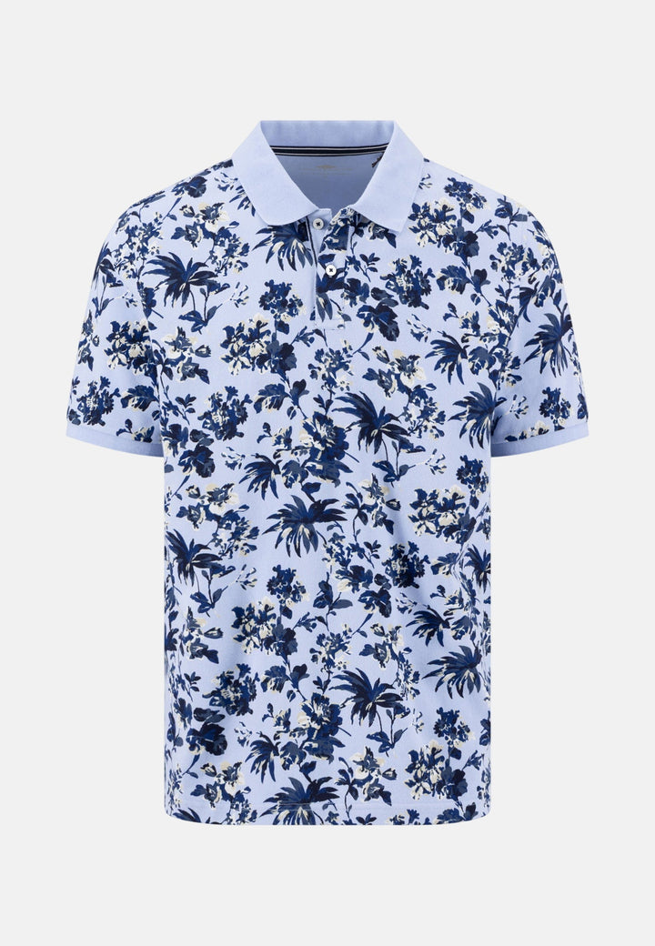 Fynch - Hatton All Over Print Floral Polo Shirt New Breeze - 16031308-653-M - fynch - hatton.co.uk
