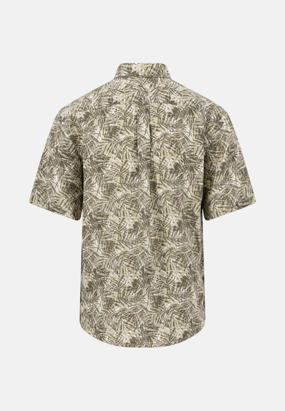 Fynch - Hatton All - Over Print Linen Button Down Short Sleeved Shirt Pistachio 16046051-745-M