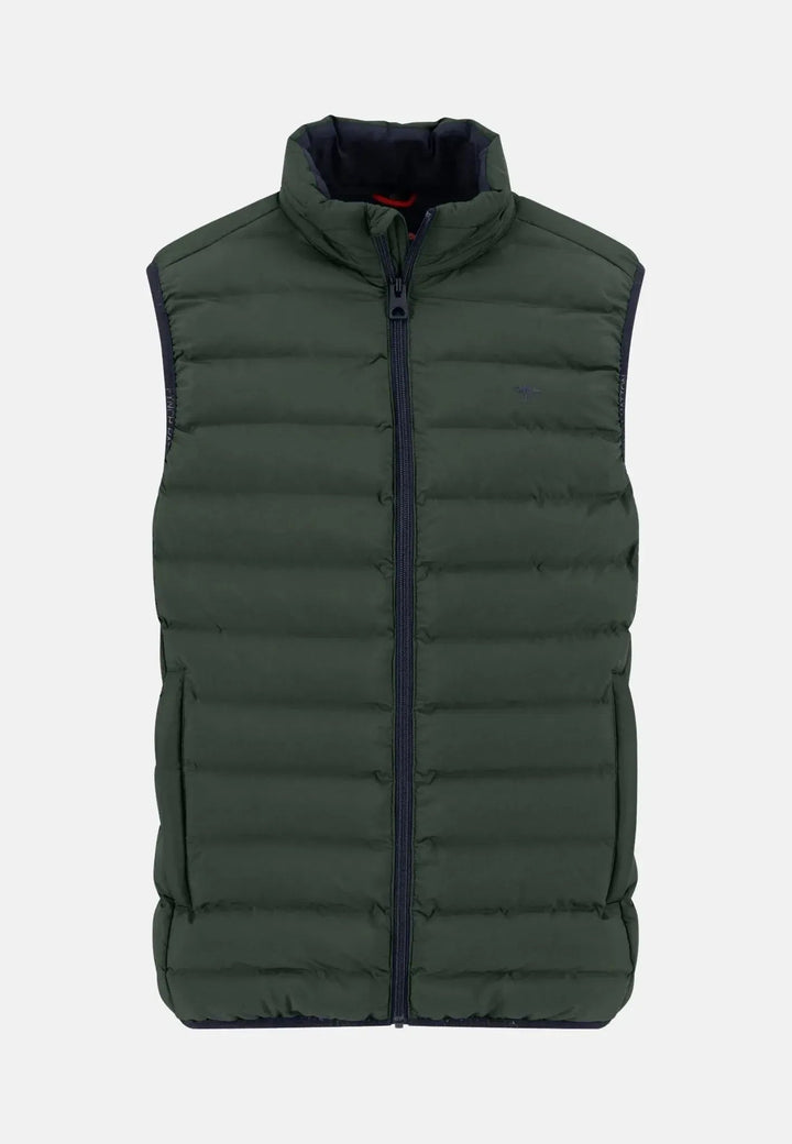 Fynch - Hatton - Basic Light Weight Gilet Dark Ivy - 15092601-737-S