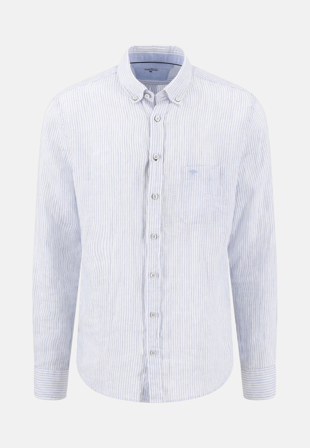 Fynch - Hatton Bengal Stripe Pure Linen Button Down Shirt New Breeze 16136020-653-M
