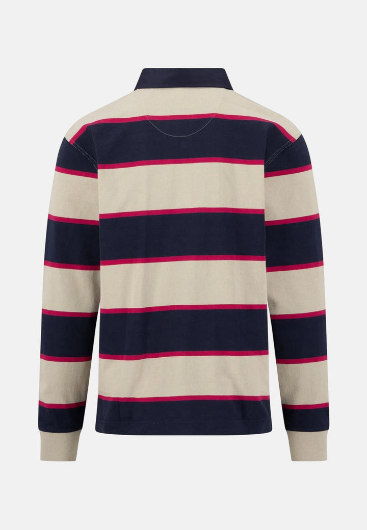 Fynch-Hatton Block Stripe Rugby Shirt Clay 16141363-848-S