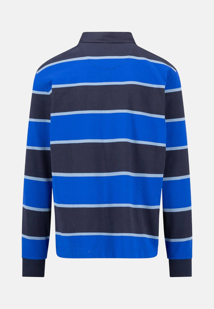 Fynch-Hatton Block Stripe Rugby Shirt Navy 16141363-685-M