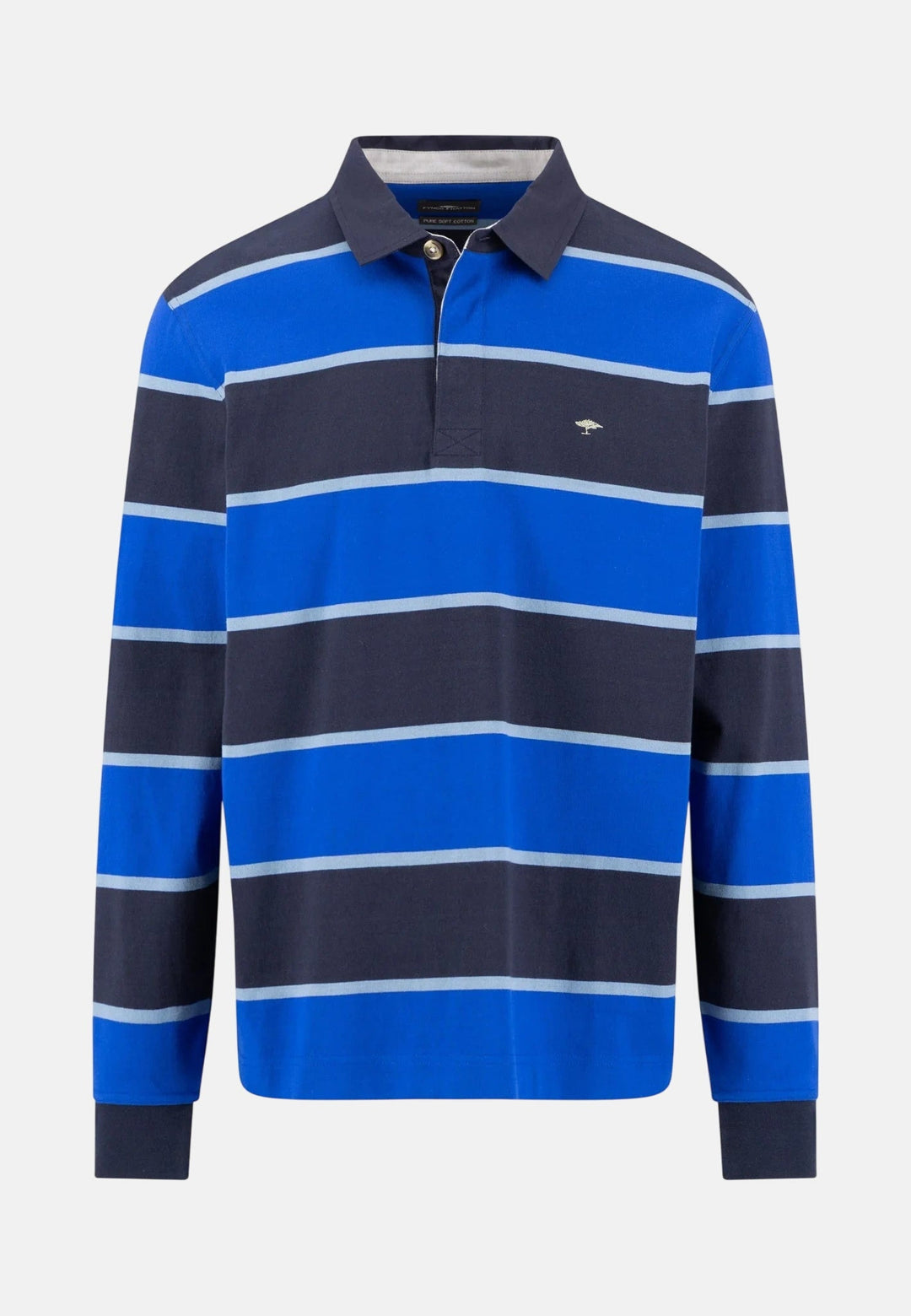 Fynch-Hatton Block Stripe Rugby Shirt Navy 16141363-685-M