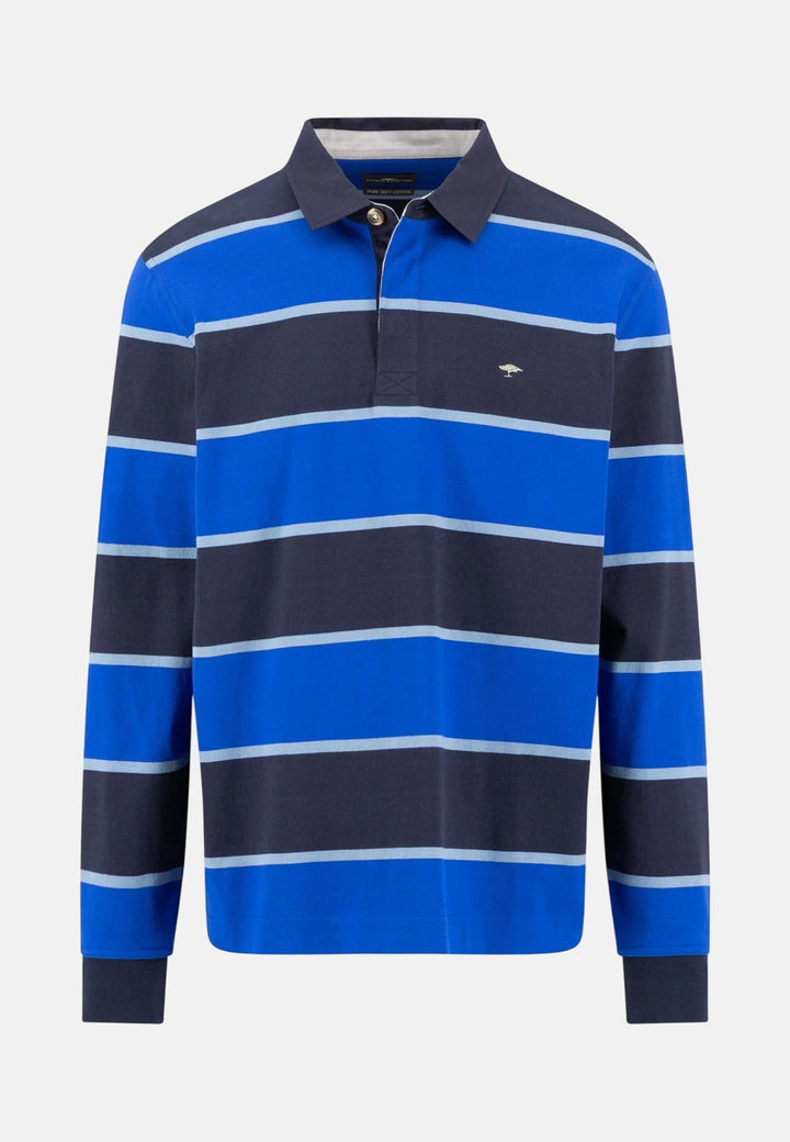 Fynch-Hatton Block Stripe Rugby Shirt Navy 16141363-685-M