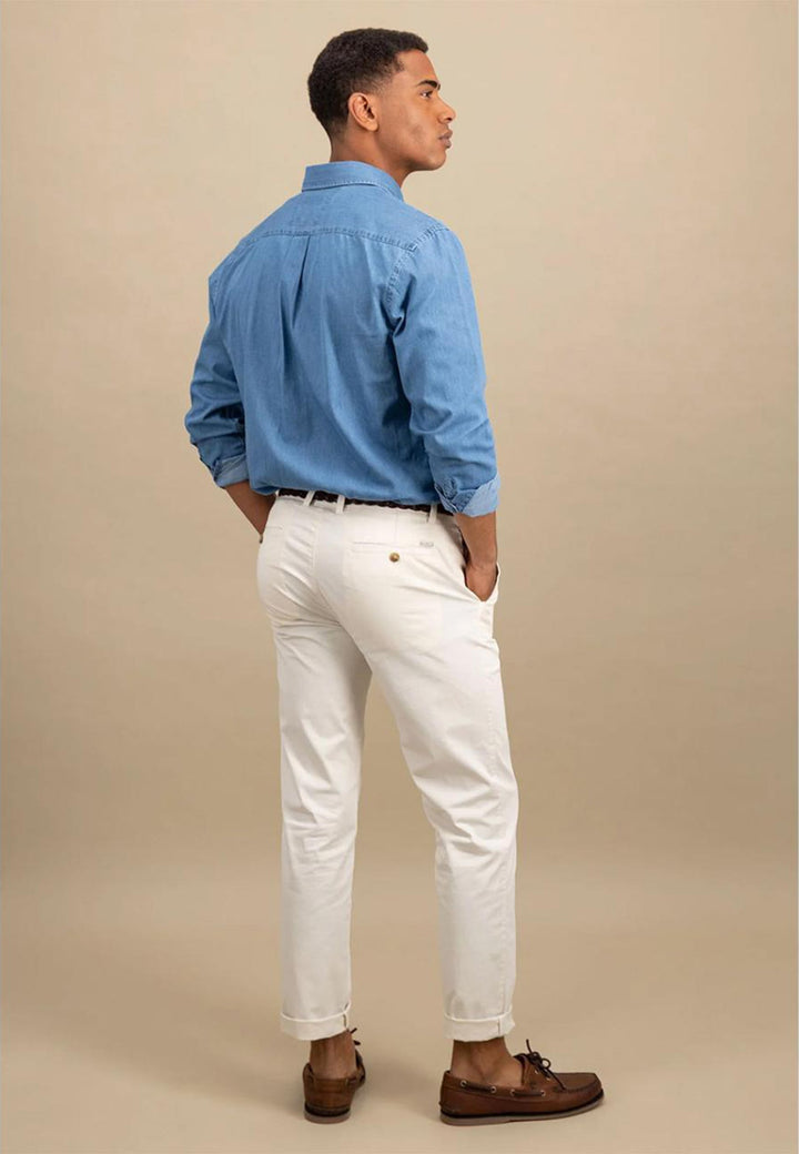 Fynch - Hatton Button Down Denim Shirt Crystal Blue 15027030-604-S