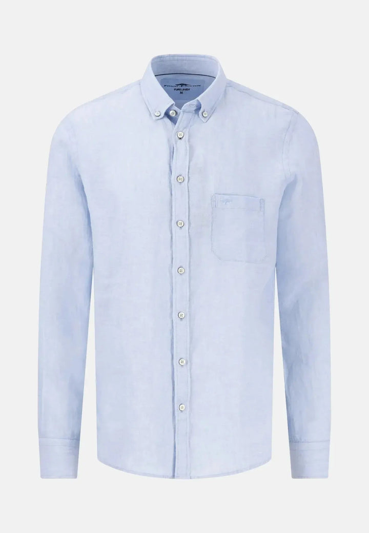 Fynch - Hatton - Button Down Linen Shirt Summer Breeze - 15136000-607-S