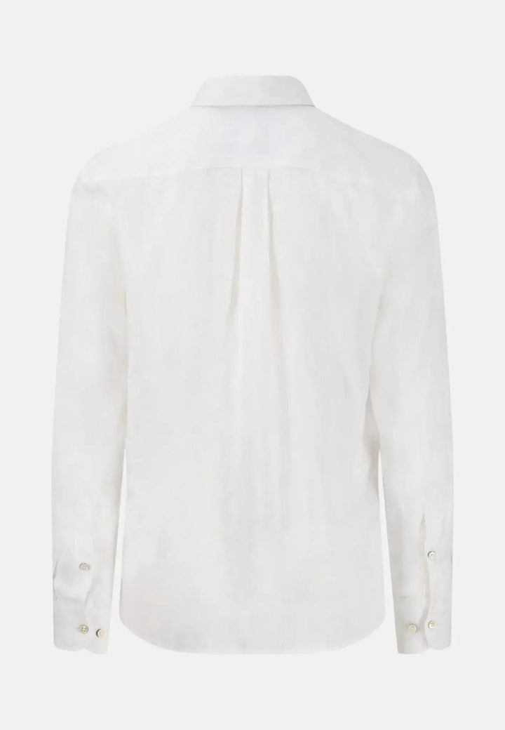 Fynch - Hatton Button Down Linen Shirt White 15136000-802-S