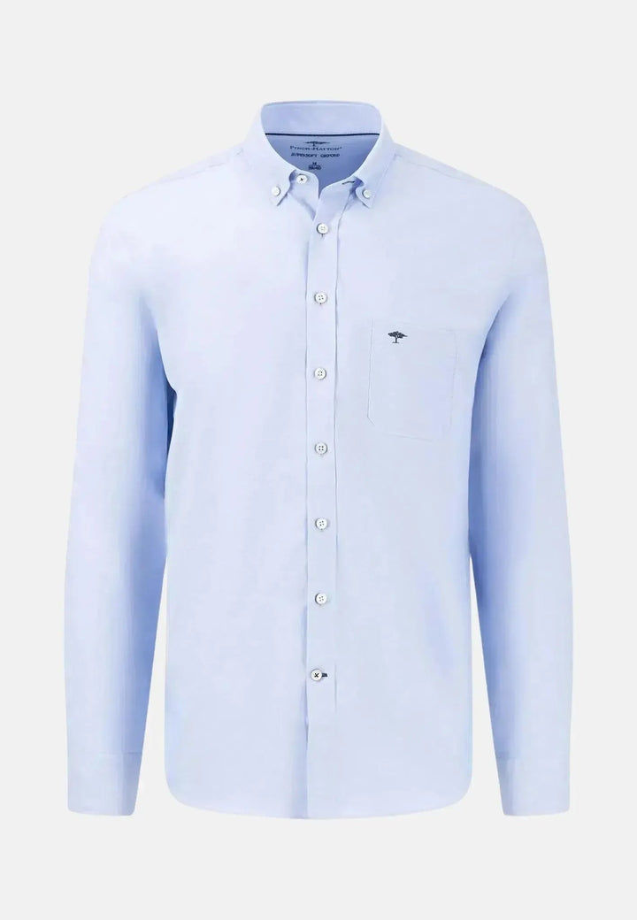 Fynch - Hatton - Button Down Oxford Shirt Light Blue - 10005500-5510-S