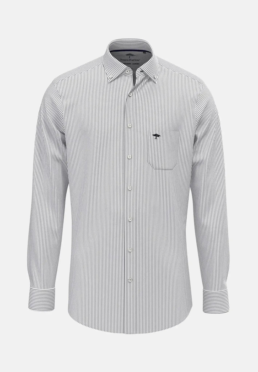 Fynch - Hatton Button Down Oxford Shirt Navy Stripe - 10005500-5570-S - fynch - hatton.co.uk