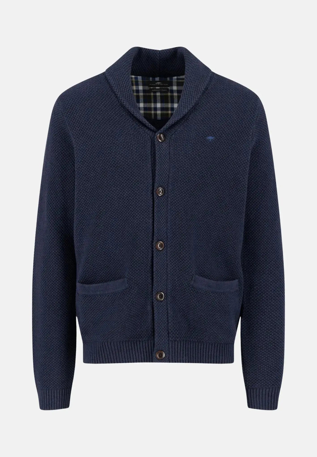Fynch - Hatton Buttoned Shawl Collar Cardigan Navy 1509641-690-M